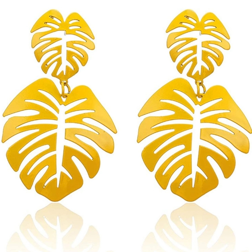 Yellow Leaf Earrings